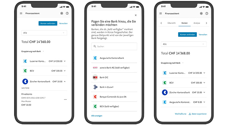 Beispiel von Multibanking bei der LUKB