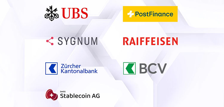 Logos der Banken, die an der Stablecoin-Initiative teilnehmen