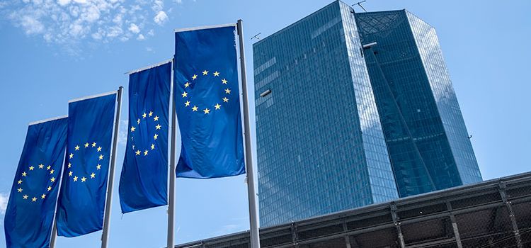 Hauptgebäude der Europäischen Zentralbank in Frankfurt