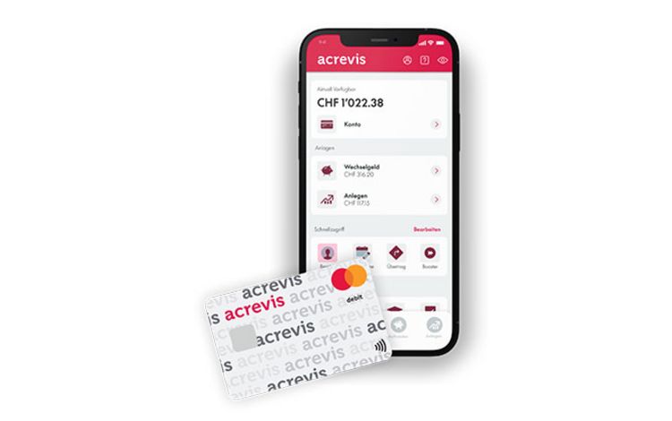 Die App zum Anlagen des FinTechs Kaspar& und der Bank Acrevis