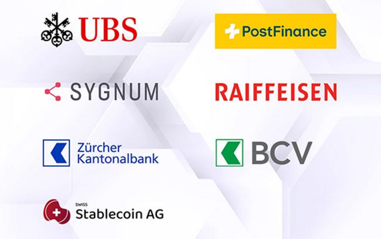Logos der Banken, die an der Stablecoin-Initiative teilnehmen